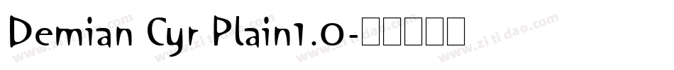 Demian Cyr Plain1.0字体转换